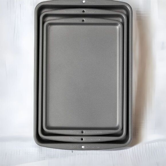 3 Piece Bake Non-Stick Baking Pan Set New Kitchen‎ - Picture 1 of 4